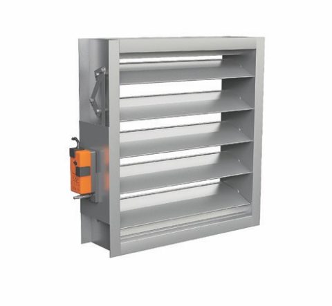 دمپر کانال موتوری پره دوبل موازی