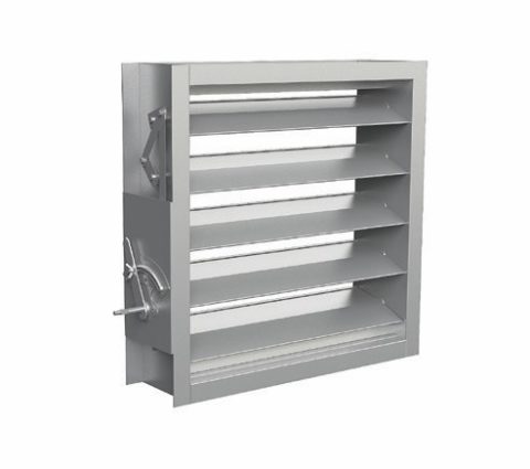 دمپر کانال دستی پره دوبل موازی