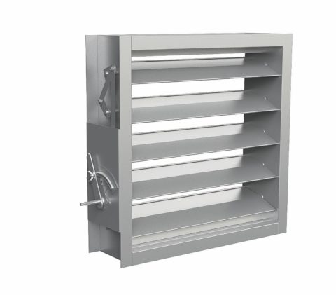 دمپر کانال دستی و موتوری پره دوبل