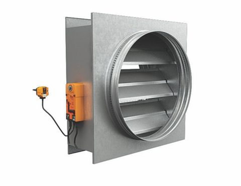 فایر دمپر با تبدیل گرد