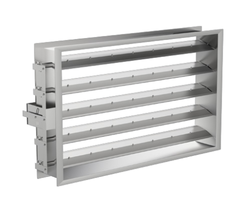 دمپر چهارگوش صنعتی پره موازی اهرمی